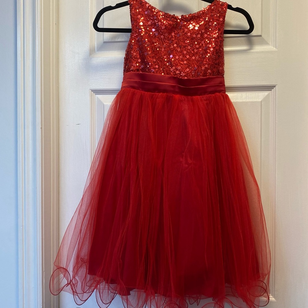 Kids Dream - Red Sequin Kids Dress Size 9-10